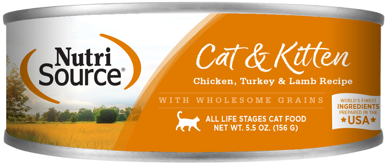 NutriSource Cat & Kitten Chicken, Turkey & Lamb Canned Cat Food