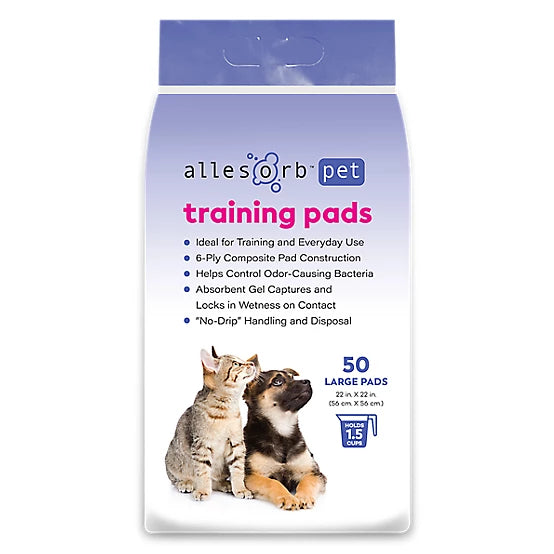 Allesorb Standard Pet Training Pads, 22x22, 50 ct.