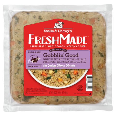 Stella & Chewy's Fresh Made Gently Cooked Dog Food Gobblin' Good - 16 oz.