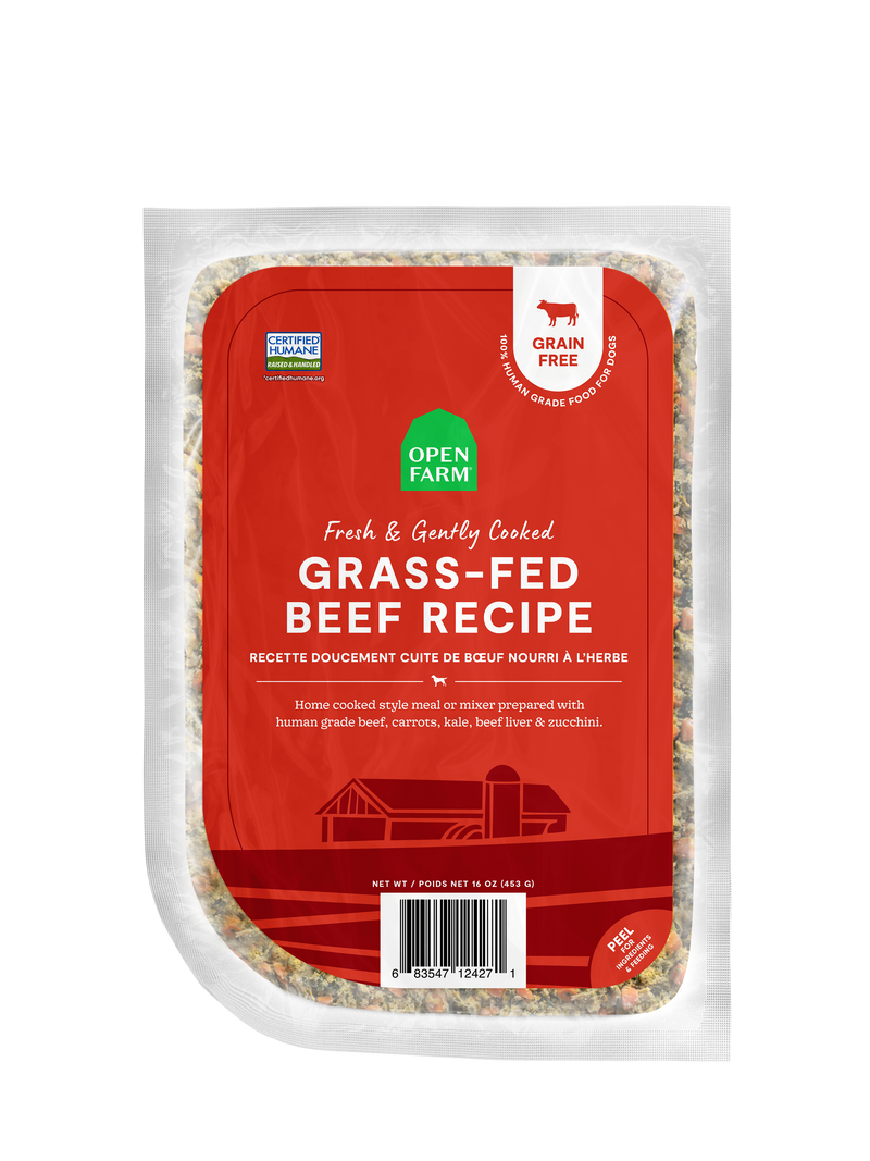 Open Farm Gently Cooked Beef Frozen Dog Food, 16oz