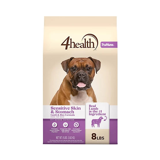 4health with Wholesome Grains Sensitive Skin and Stomach Lamb and Rice Formula Dry Dog Food