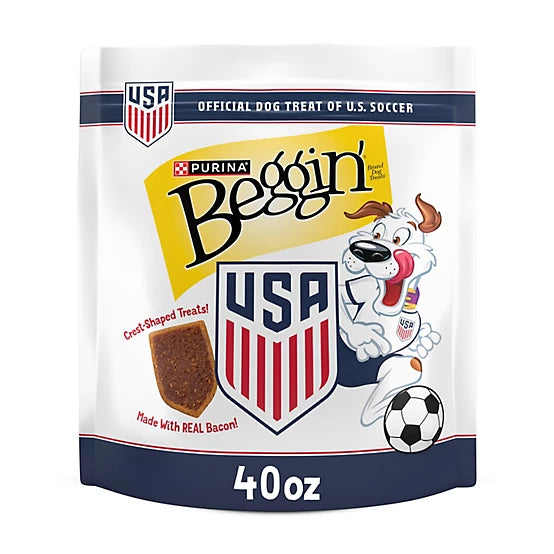 Purina Beggin' Beggin' Strips Soccer Crest Bacon, 40 oz.