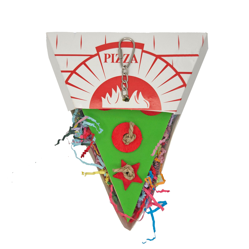 Happy Beaks Pizza Takeout Bird Toy, by A&E Cage Co