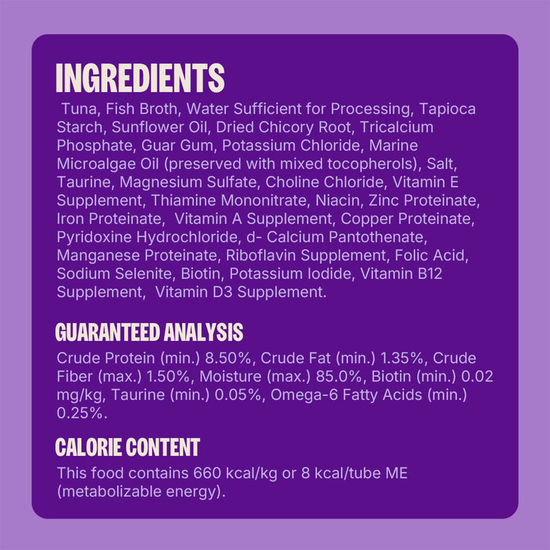 Wellness Lickable Soft Puree Cat Treats Tuna Recipe 0.4 oz Tubes, Pack of 6