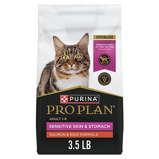 Purina Pro Plan Sensitive Skin and Stomach Adult Cat Food 3.5lb