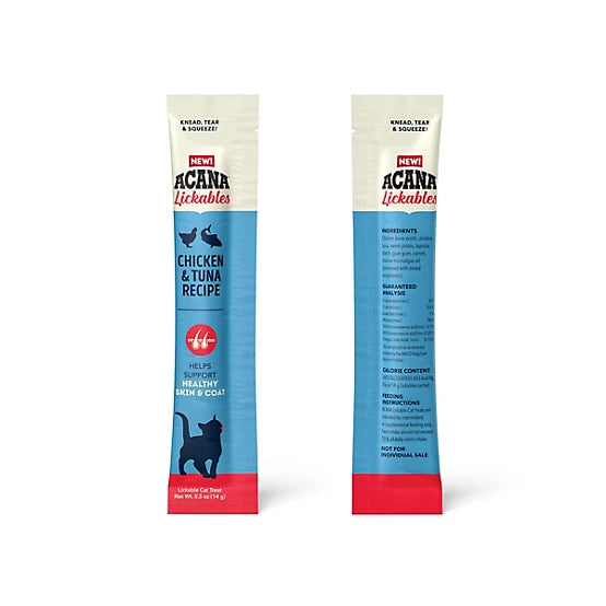 ACANA Lickables Chicken & Tuna Recipe Cat Treats, 2.5 oz., 5 ct.
