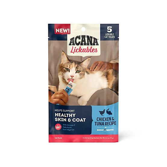 ACANA Lickables Chicken & Tuna Recipe Cat Treats, 2.5 oz., 5 ct.