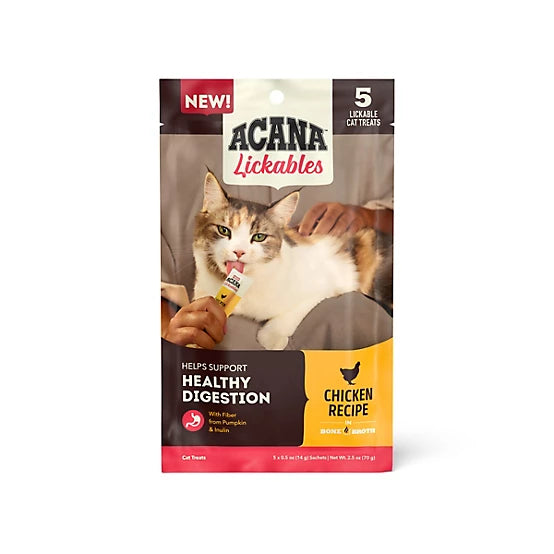 ACANA Lickables Chicken Recipe Cat Treats, 2.5 oz., 5 ct.