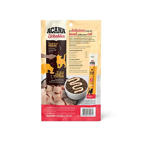 ACANA Lickables Chicken Recipe Cat Treats, 2.5 oz., 5 ct.