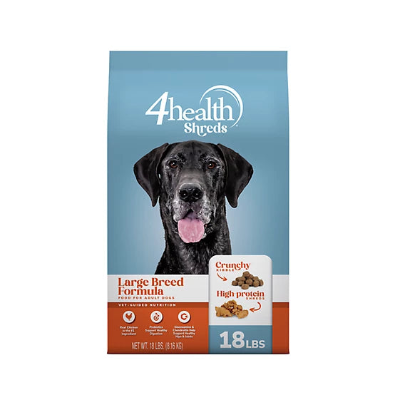 4health Shreds Large Breed Adult Chicken Formula Dry Dog Food, 18lbs