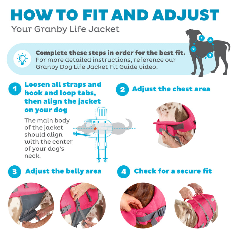 Outward Hound Granby Splash Life Jacket Pink