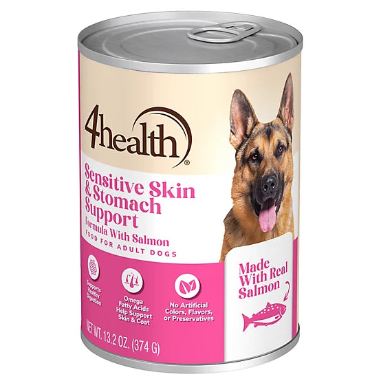 4health Adult Sensitive Skin/Stomach Support Formula Salmon Recipe Wet Dog Food, 13.2oz