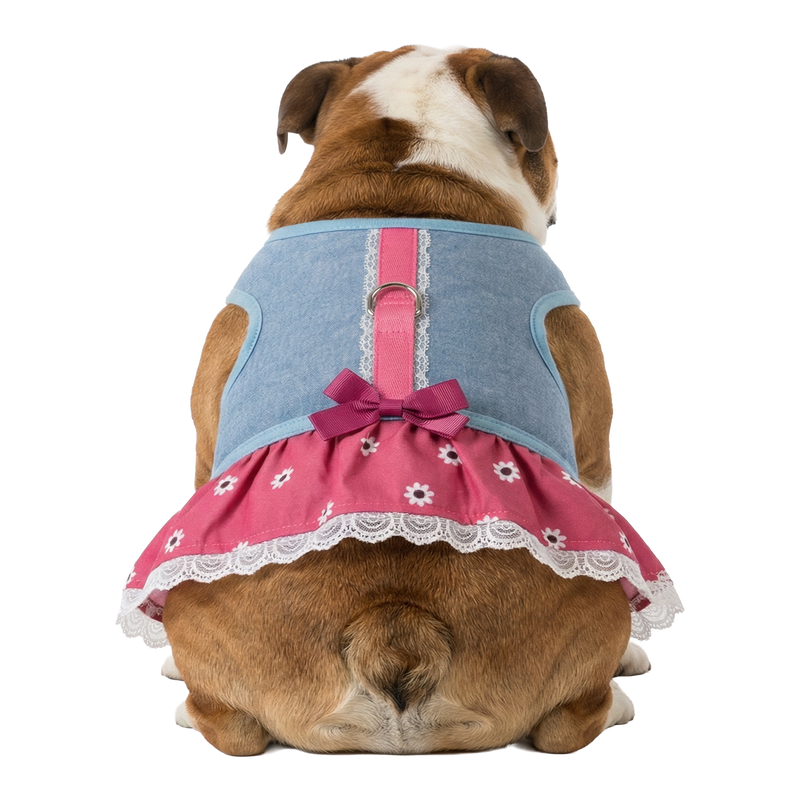 CHAMBRAY HARNESS DRESS