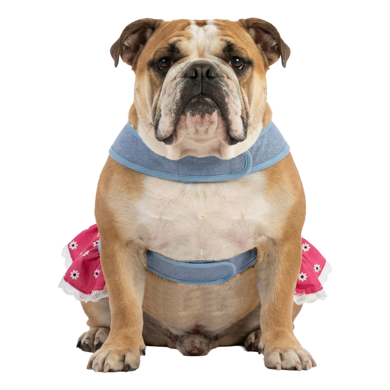 CHAMBRAY HARNESS DRESS