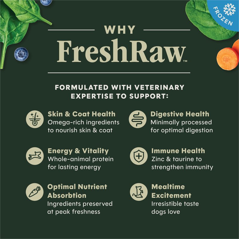 Instinct FreshRaw Patties Grass-Fed Beef Recipe for Adult Dogs, 6lbs