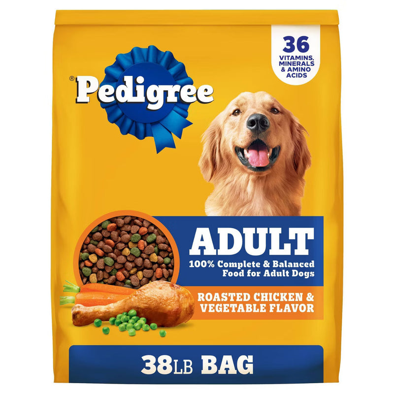 Pedigree Adult Dry Dog Food Roasted Chicken and Vegetable Flavor Dry Dog Food, 38lb