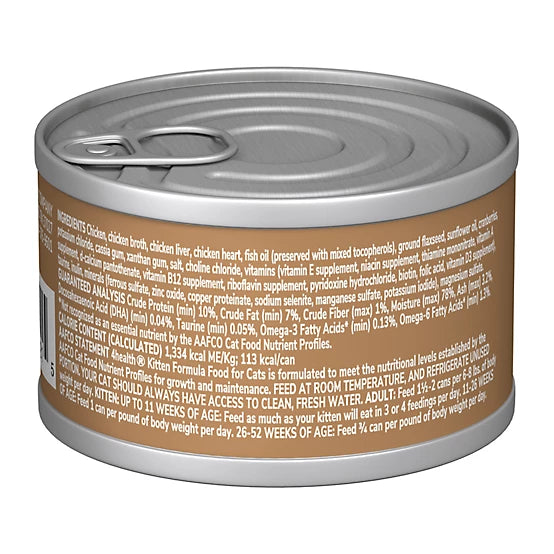 4health Kitten Grain-Free Chicken Pate Wet Cat Food, 3 oz.