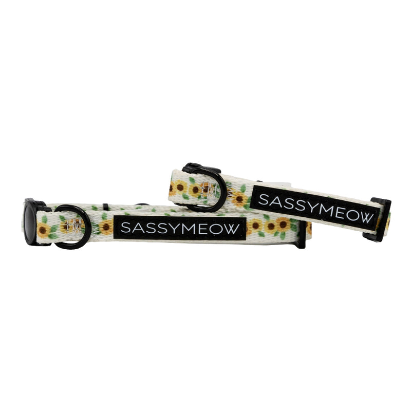 Sassy Meow Breakaway Cat Collar, Sunflower Dreams