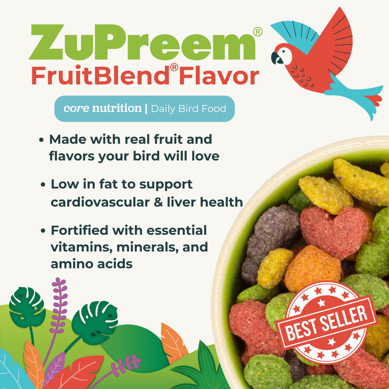 Zupreem Fruitblend - Parrots & Conures - 10lb