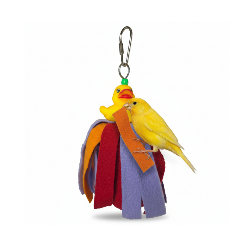 Happy Beaks Fuzzy Duck Comforty Bird Toy, by A&E Cage Co