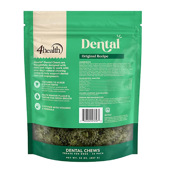 4health Original Recipe Dog Dental Treats, Medium/Large, 24 ct.