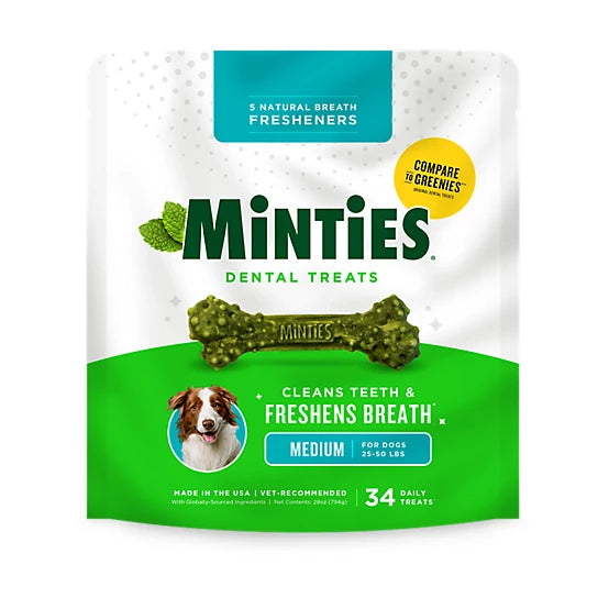 Minties Dental Bone for Dogs Medium 28 oz.