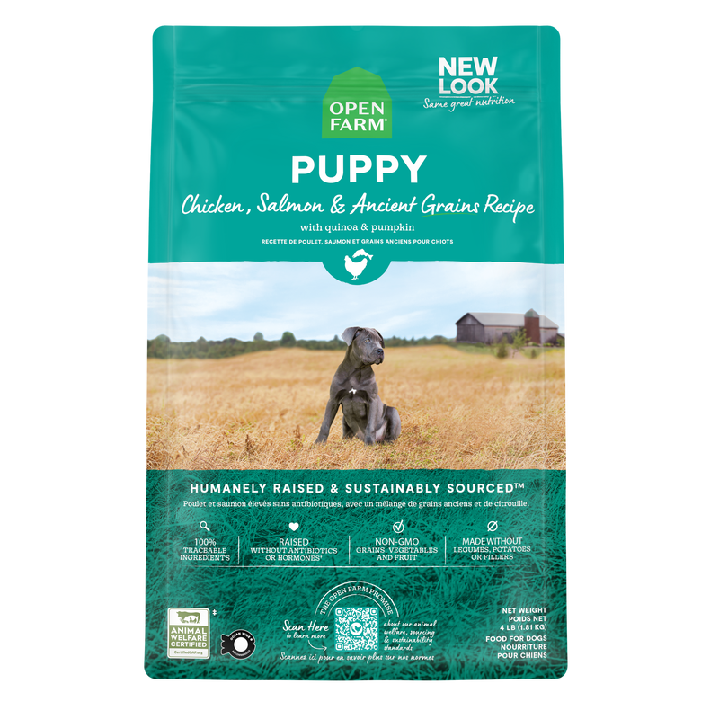 Open Farm Chicken & Salmon Ancient Grains Puppy Kibble
