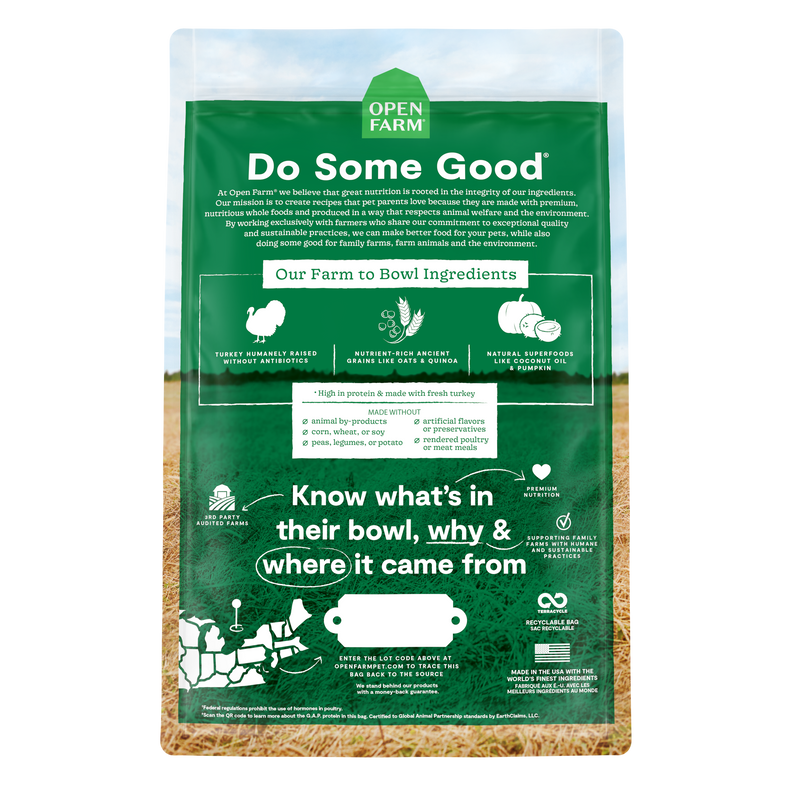 Open Farm Homestead Turkey & Ancient Grains Dog Kibble
