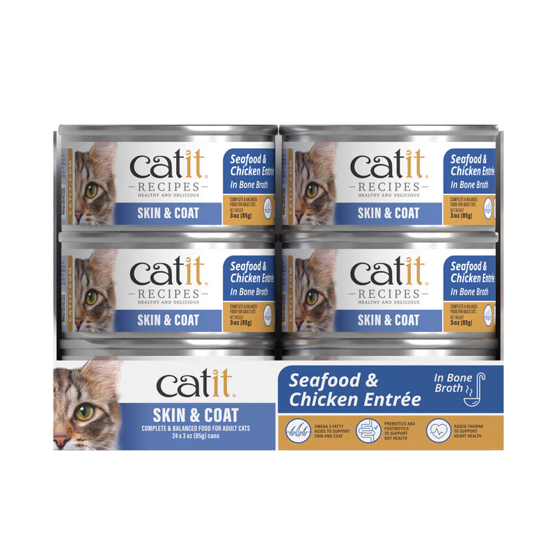 Catit Recipes Wet Food Seafd, Chick,Skin/Co 3oz