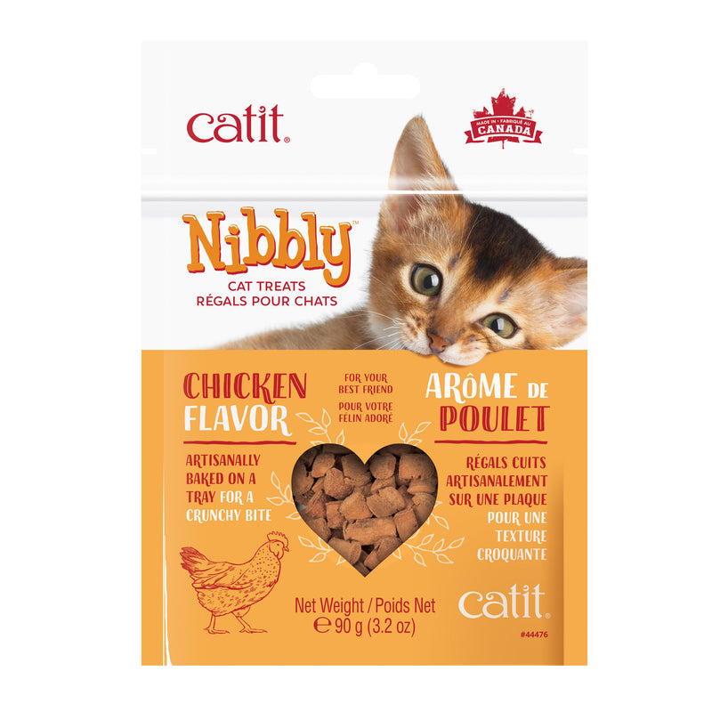 Catit Cat Nibbly Cat Treats, Chicken Flavor 3.2 oz