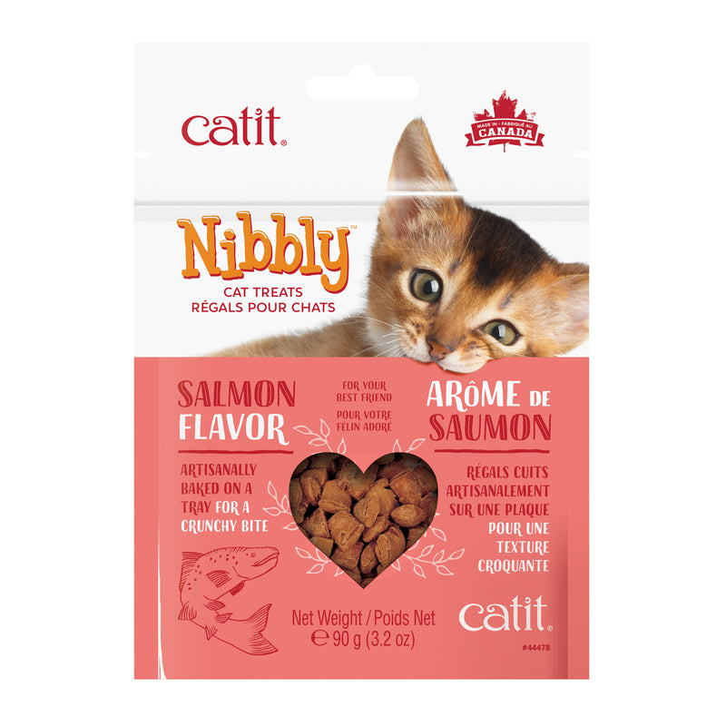 Catit Cat Nibbly Cat Treats, Salmon Flavor 3.2 oz