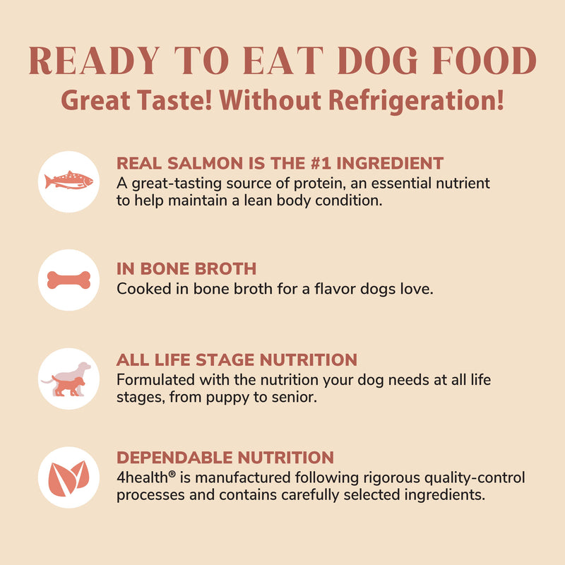 4Health Salmon Recipe Wet Food for Dogs - Gently Cooked