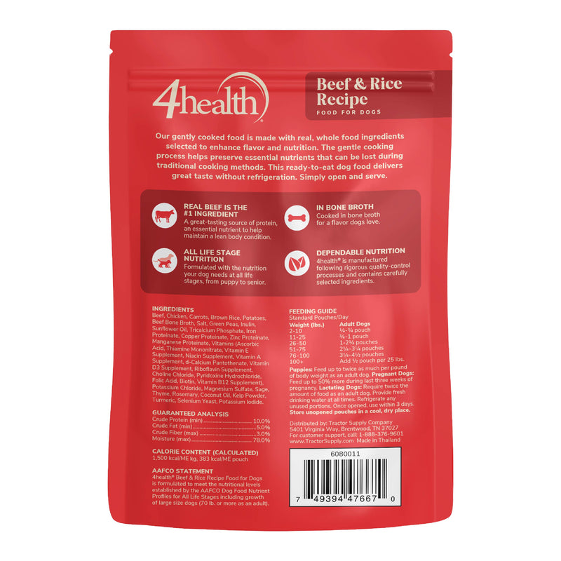 4Health Beef & Rice Recipe Wet Food for Dogs - Gently Cooked