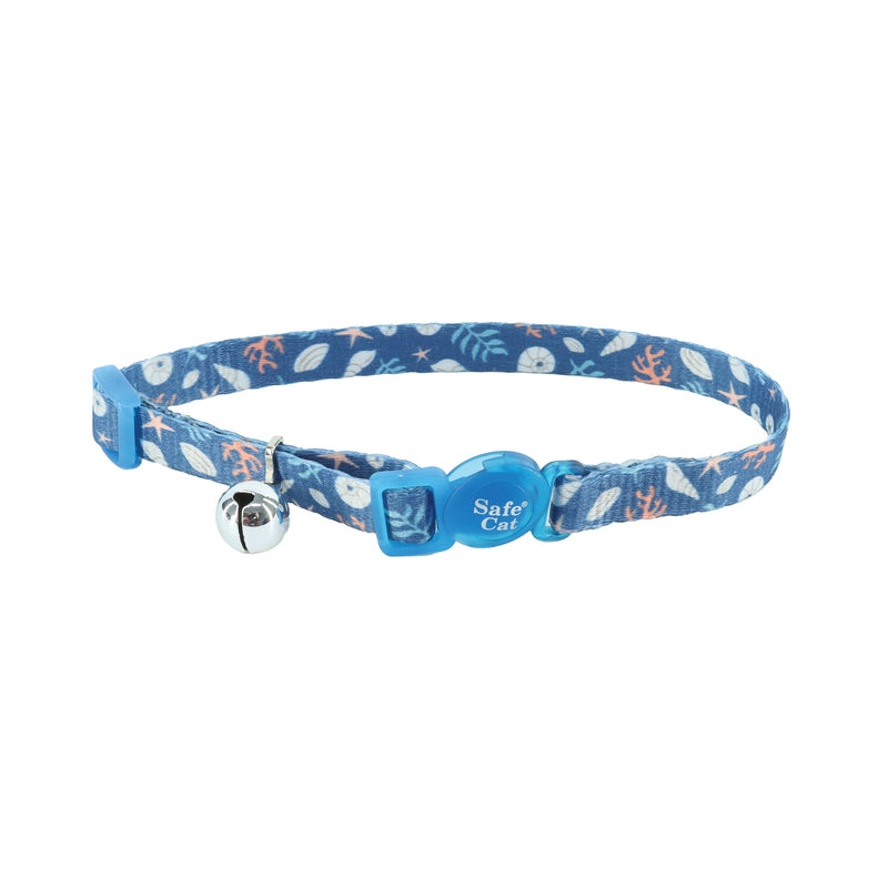 Safe Cat® Fashion Adjustable Breakaway Collar, Under the Sea, 3/8" x 8"-12"