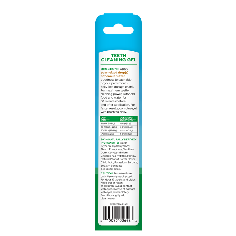 TropiClean Fresh Breath Enticers Peanut Butter & Honey Gel for Dogs, 2oz