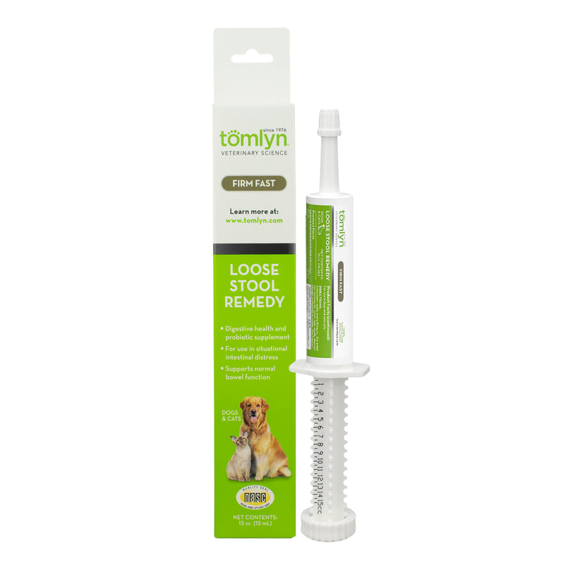 Tomlyn Loose Stool Remedy Gel for Dogs and Cats Beef Flavor, Helps Relieve Occasional Diarrhea in Cats and Dogs, Situational Diarrhea Relief with Kaolin and Pectin, Contains Beneficial Probiotic Bacteria , 15cc.