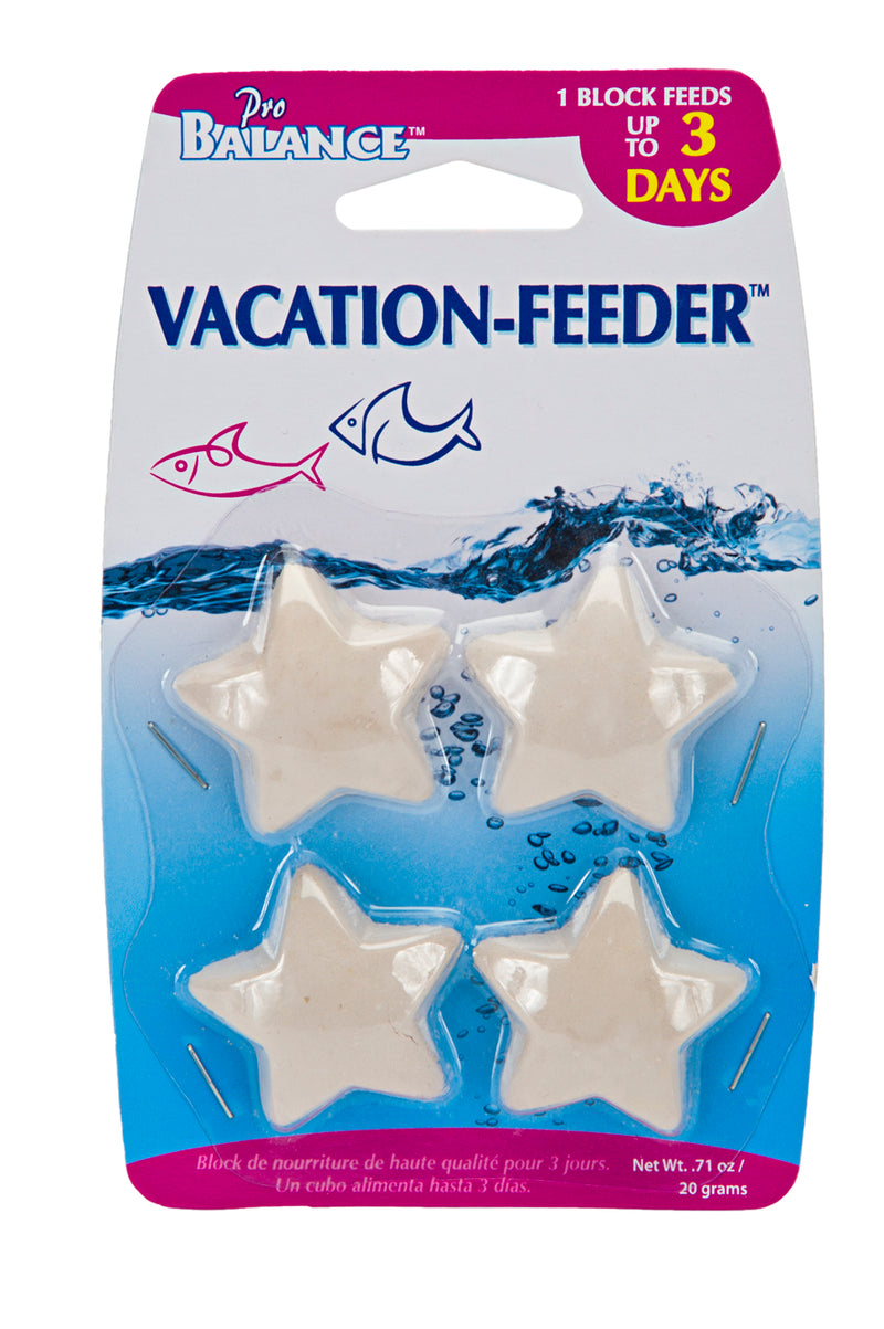 Penn-Plax shorefins™ Pro Balance™ Vacation Feeder - 3-Day - Star Shape - 4-Pack