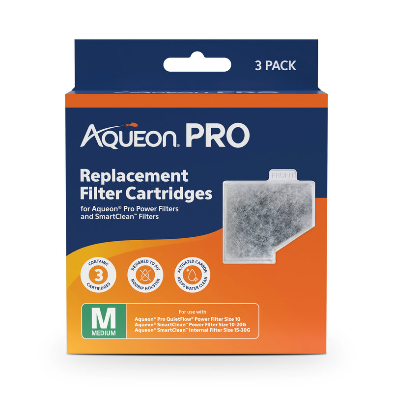 Aqueon PRO Replacement Filter Cartridges Medium, 3-Pack