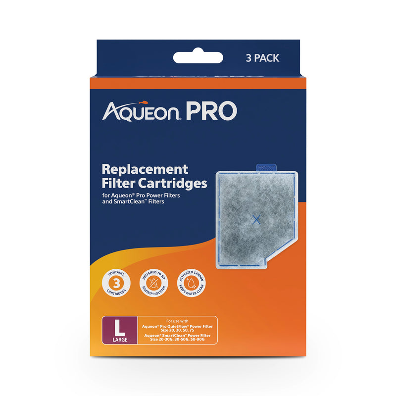 Aqueon PRO Replacement Filter Cartridges Large, 3-Pack