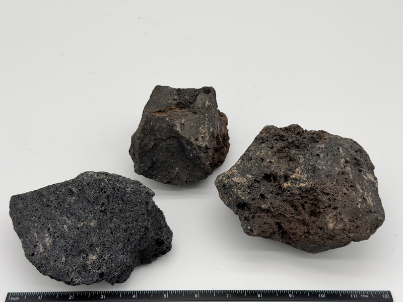 NATURE'S ROCKS BLACK LAVA ROCK, 3-7", 5 LB