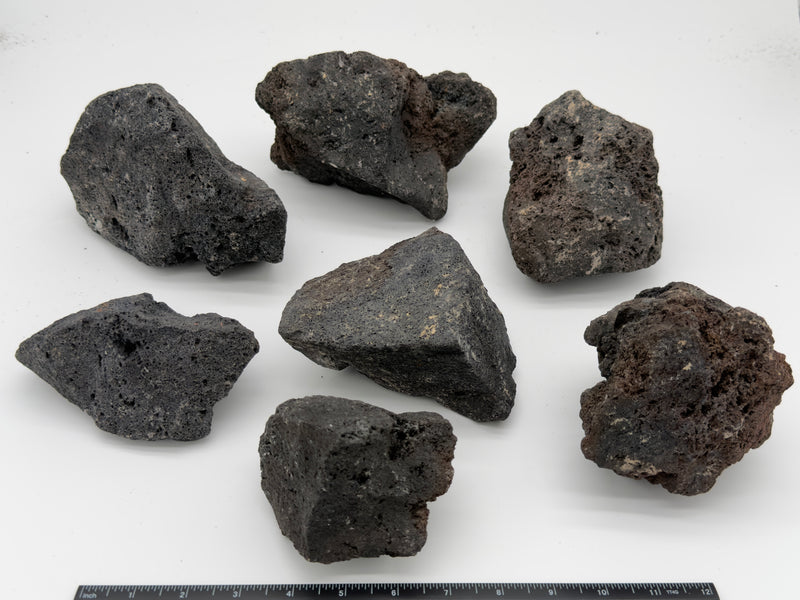 NATURE'S ROCKS BLACK LAVA ROCK, 3-7", 5 LB