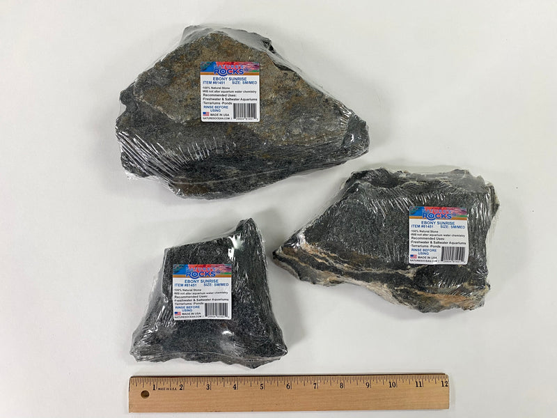 NATURE'S ROCKS BLACK LAVA ROCK, 3-7", 5 LB