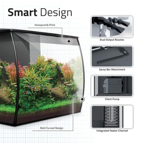 Fluval Flex 2.0 Aquarium Kit – 15 Gallon Glass Fish Tank Kit