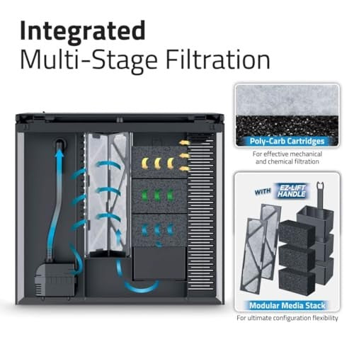 Fluval Flex 2.0 Aquarium Kit – 15 Gallon Glass Fish Tank Kit