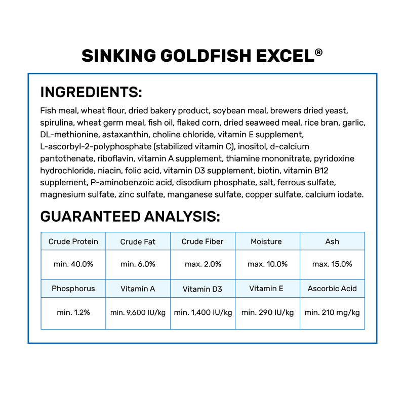 Hikari Sinking Goldfish Excel 3.88oz Dry Fish Food