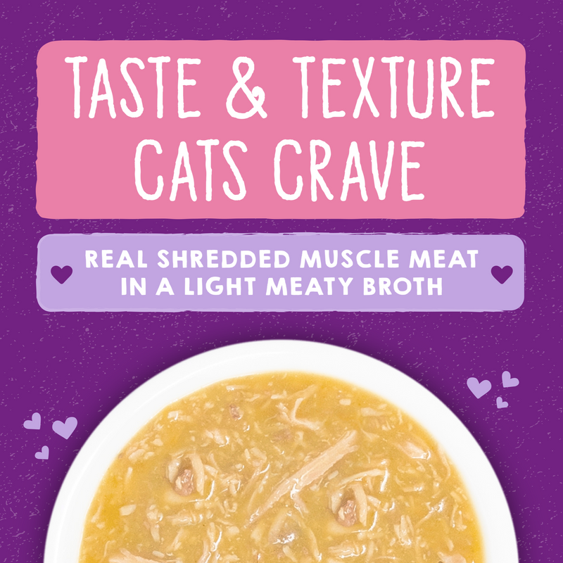 Stella & Chewy's Carnivore Cravings Savory Shreds - Chicken & Salmon Recipe Dinner in Broth - 2.8 Ounce Can