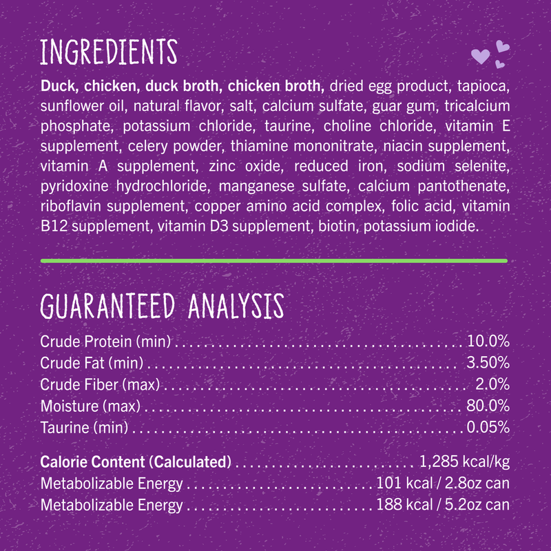 Stella & Chewy's Carnivore Cravings Purrfect Pate - Duck & Chicken Pate Recipe in Broth - 2.8 Ounce Can