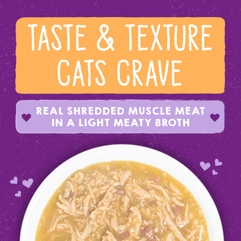 Stella & Chewy's Carnivore Cravings Savory Shreds - Chicken & Beef Recipe Dinner in Broth - 2.8 Ounce Can