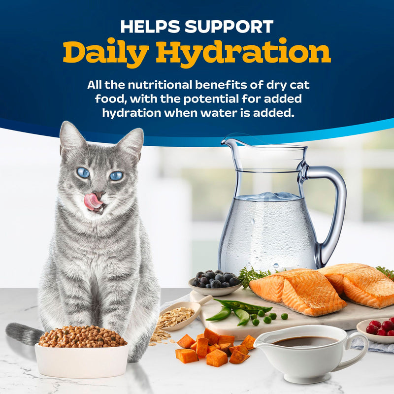 Blue Buffalo Tastefuls Irresistible Gravy Experience Adult Indoor Cat Dry Food, Salmon & Brown Rice Recipe, 7-lb. Bag