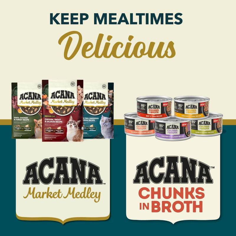 ACANA™ Market Medley White Fish, Haddock, & Herring Recipe Complete Cat Food with Freeze-dried, Morsels made with Fish and Cranberry, 9lb Bag